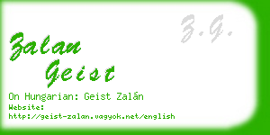 zalan geist business card