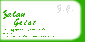 zalan geist business card